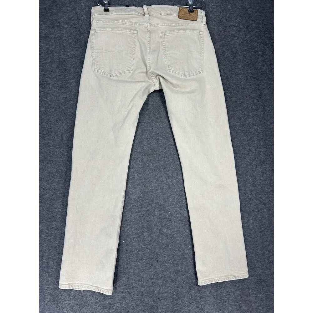 Polo Ralph Lauren Jeans Men 31x30 (fits 32x30) Beige Varick Slim Straight